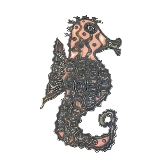 Hand Crafted Seahorse Laser Cut Metal Wall Art,